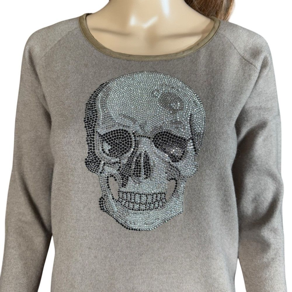 Other Kings of Cole Cashmere Rhinestone Skull Sweater Size XS Size XS / US 0-2 / IT 36-38 - 2 Thumbnail