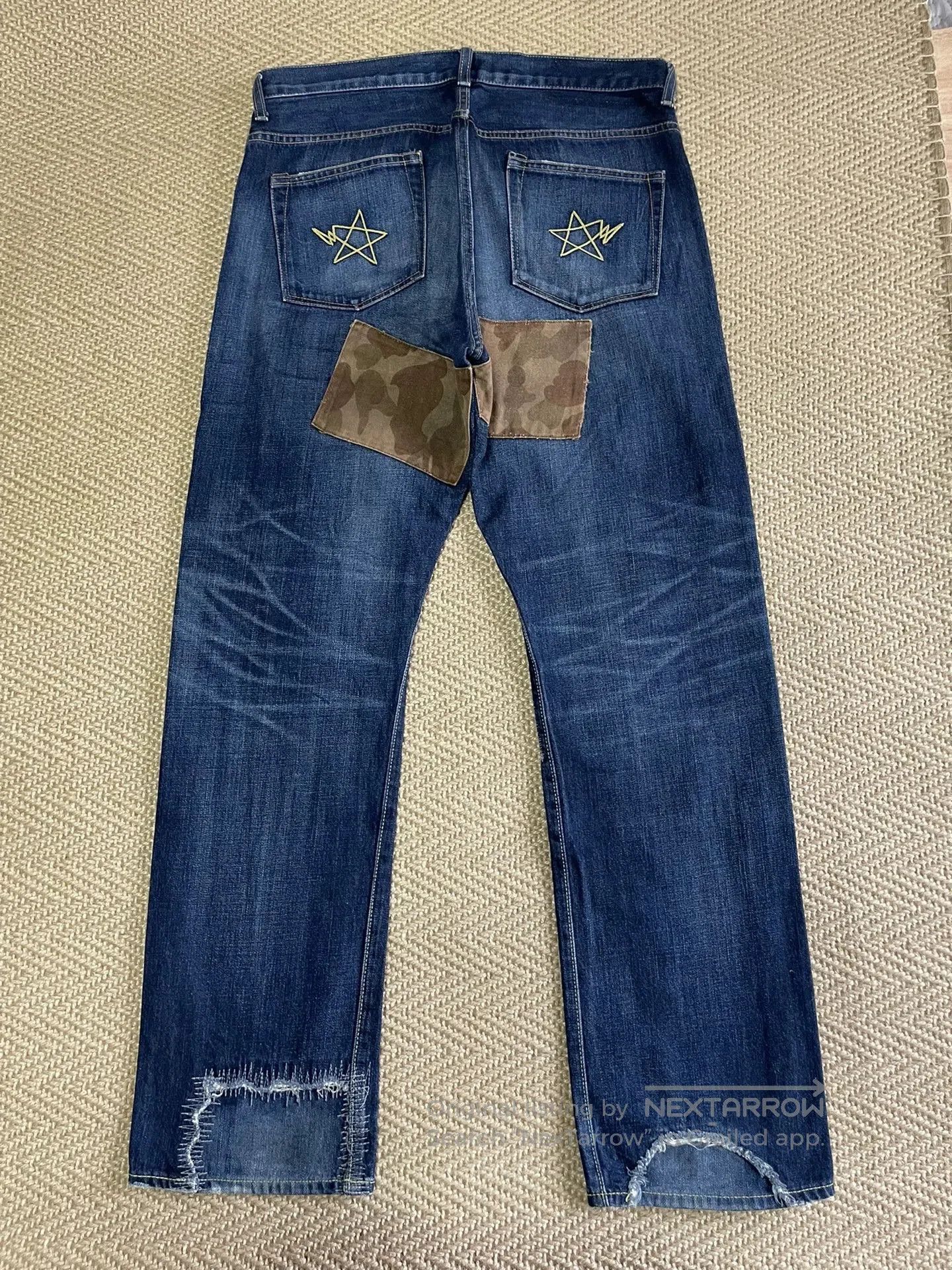 Bape BAPE Camo Distressed Denim Pants. Size US 26 / EU 42 - 2 Thumbnail