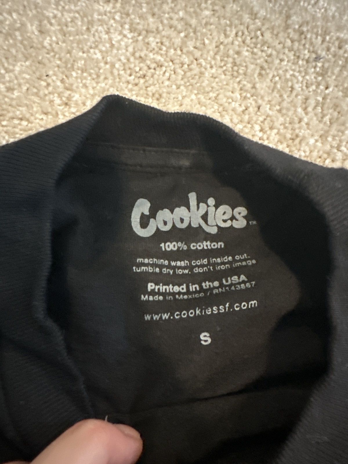 Cookies Cookies Black Tee Blue Lettering Size US S / EU 44-46 / 1 - 3 Thumbnail