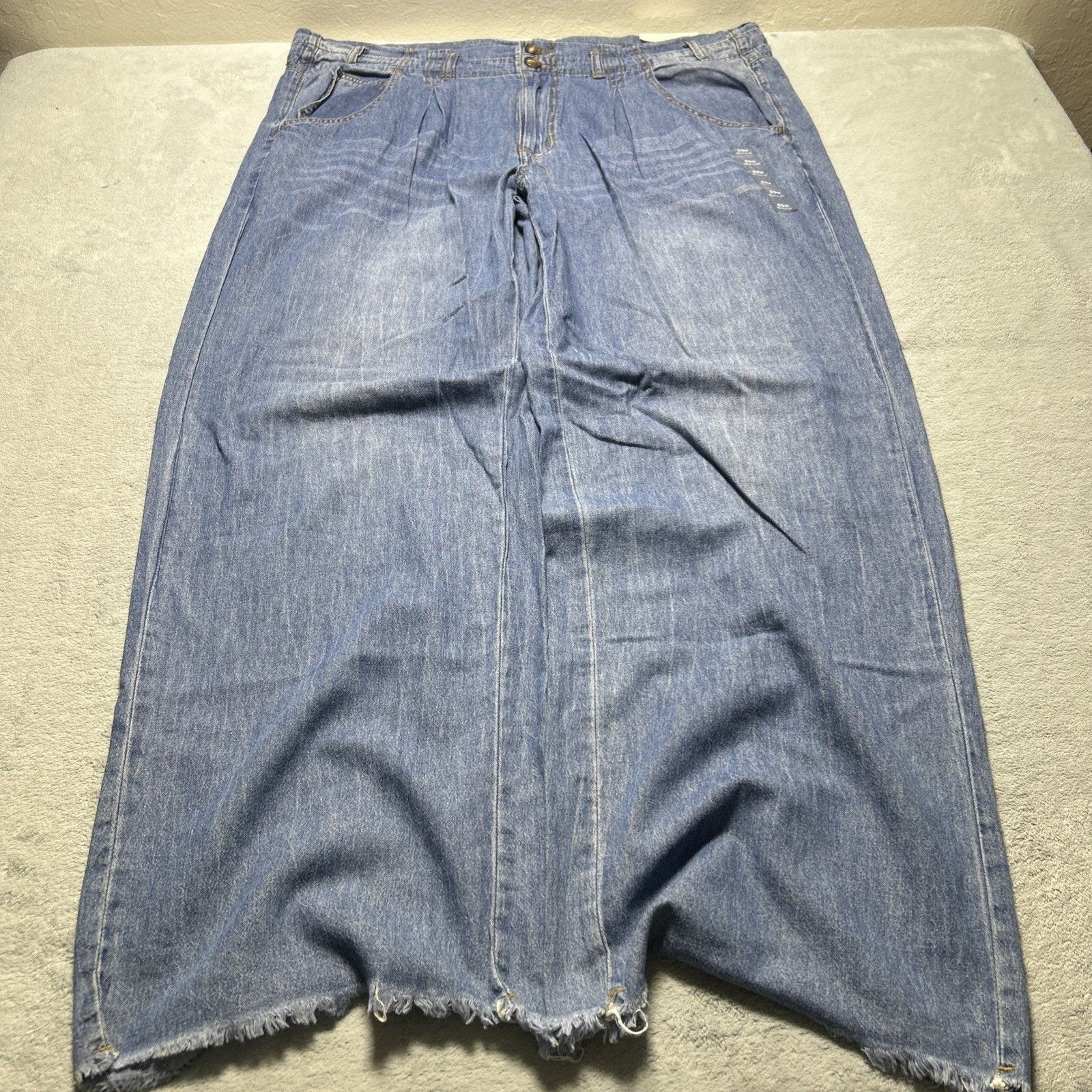 JNCO Deadstock Beyond Baggy Jeans Womens 20w - 45x33 Raw Hem Wide Size 42" / US 20 - 13 Thumbnail