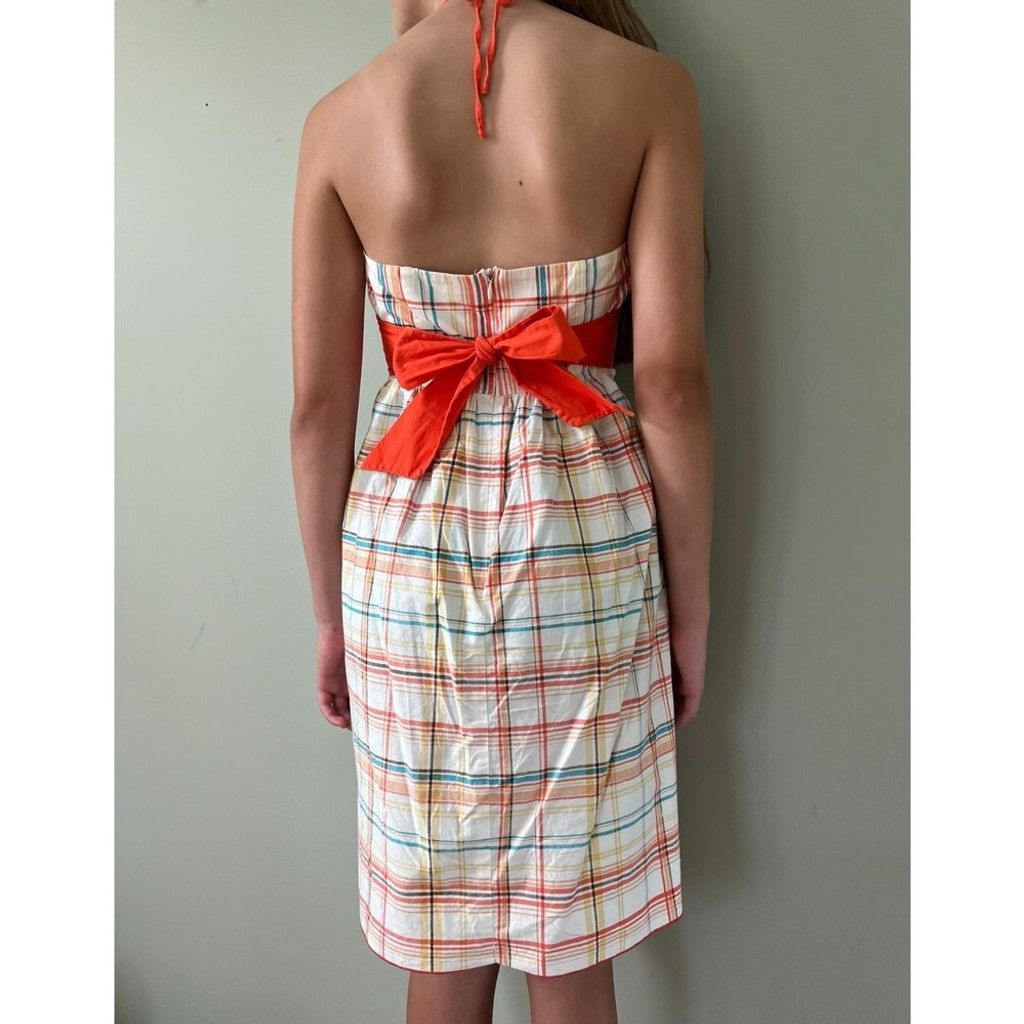 Vintage Womens Y2K Vintage Plaid Summer Halter Sundress Dress Size M / US 6-8 / IT 42-44 - 8 Thumbnail