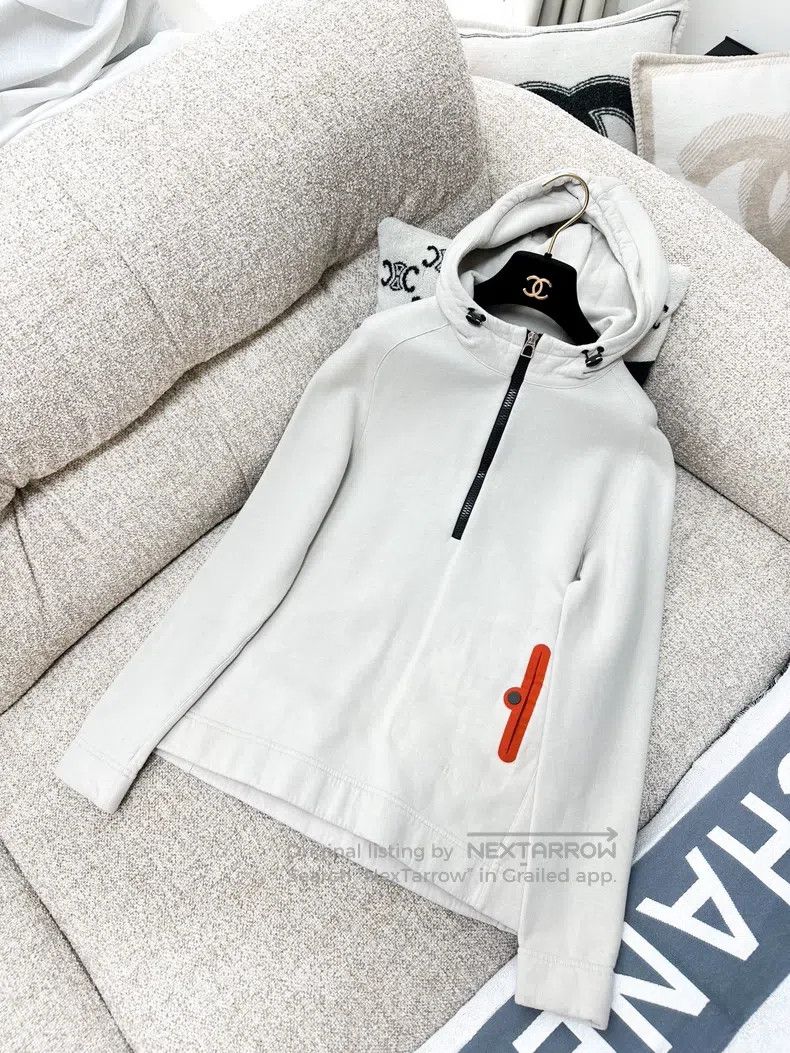 Hermes Hermes Cement Grey M Size Hooded Fleece Sweatshirt Size M / US 6-8 / IT 42-44 - 2 Thumbnail