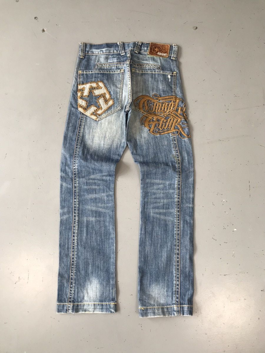 Vintage Vintage tribal embroidered denim Size 28" / US 6 / IT 42 - 1 Thumbnail
