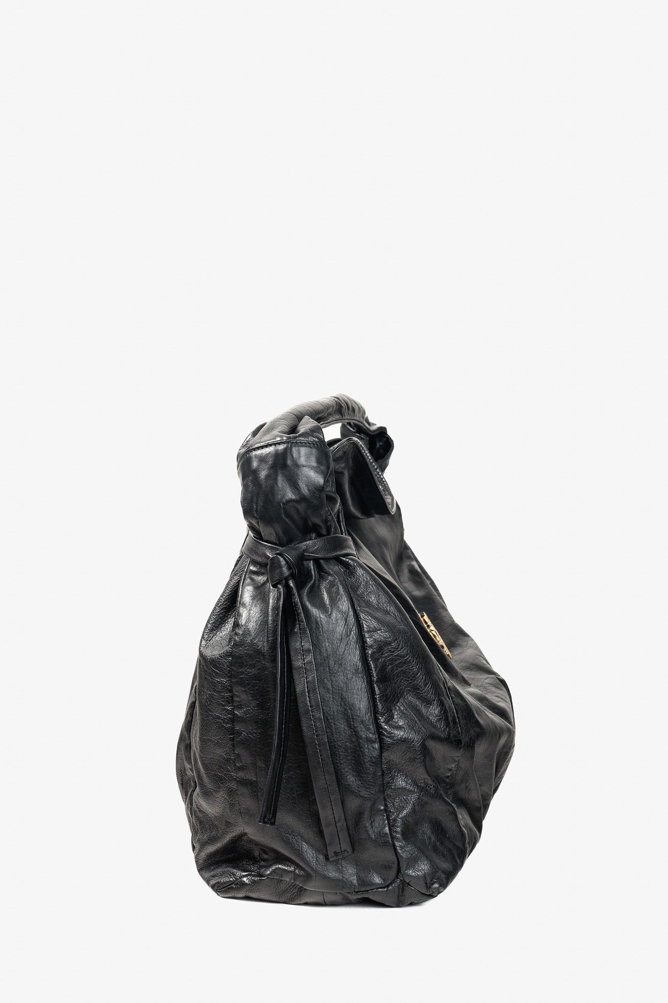 Gucci Gucci Medium Hysteria Black Leather Hobo Bag Size ONE SIZE - 3 Thumbnail