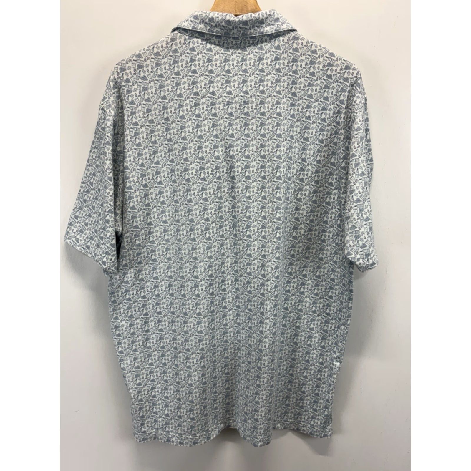Vintage Onward Reserve Performance Polo Shirt Men’s XL Cocktail Drink AOP Golf Shirt Polo Mens XL Pale Green/Blue Crew Neck Short Sleeve Sportswear Golf Size US XL / EU 56 / 4 - 3 Thumbnail