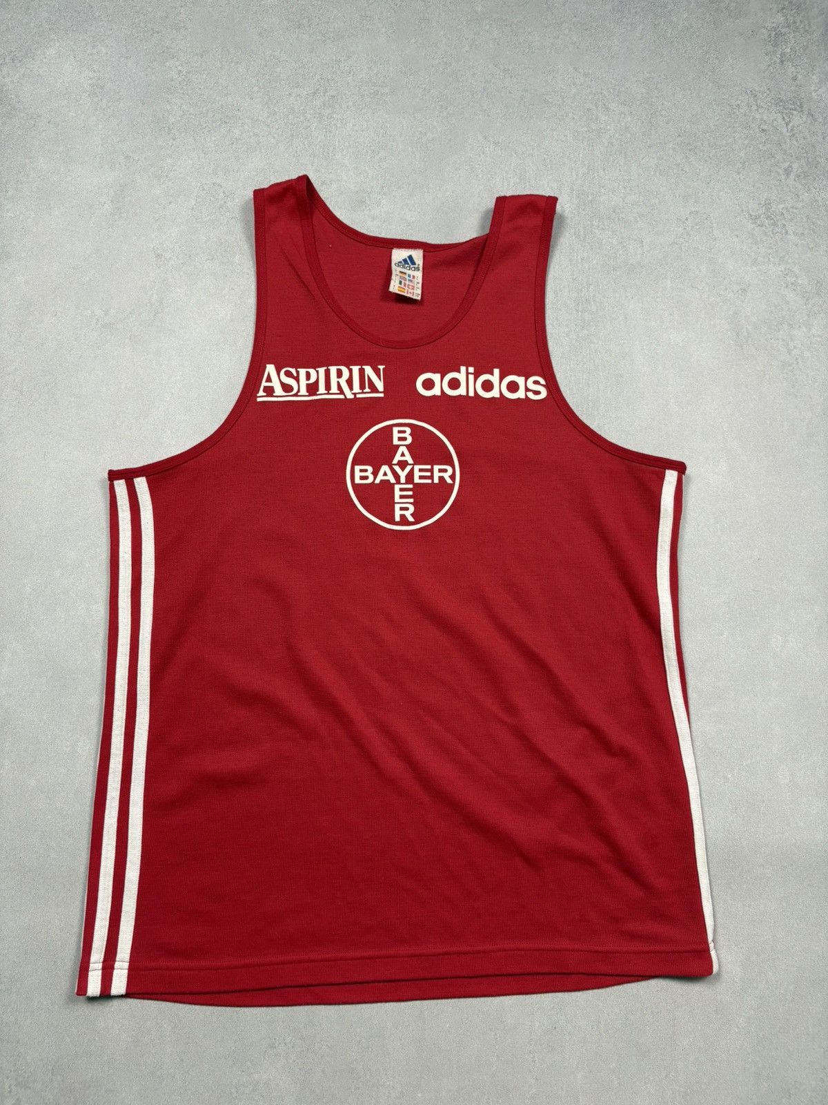Adidas 90s Adidas TSV Bayer 04 Leverkusen Running Vintage Tank Top Size US L / EU 52-54 / 3 - 1 Thumbnail
