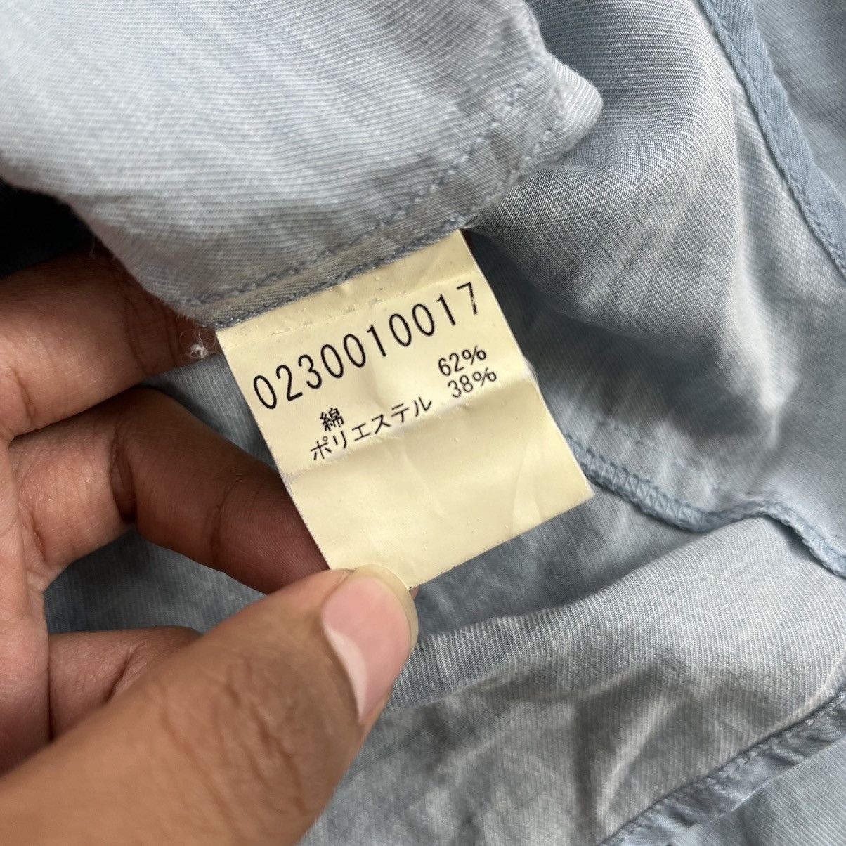 5351 POUR LES HOMMES 1990s Vintage 5351 Pour Les Homme Blue Denim Shirt Designer Size US M / EU 48-50 / 2 - 5 Thumbnail