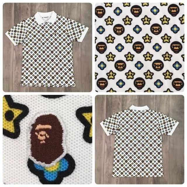 Bape BAPE STA Milo Monogram Polo Shirt a bathing ape star NIGO Size US S / EU 44-46 / 1 - 1 Thumbnail