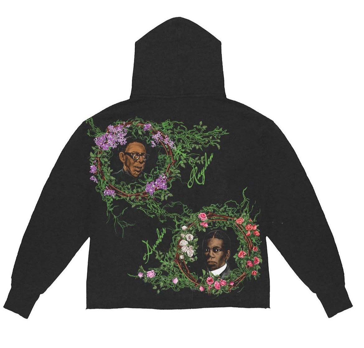 Barriers Barriers Powerful Black Men Black Floral Hoodie Sz XL Size US XL / EU 56 / 4 - 3 Thumbnail