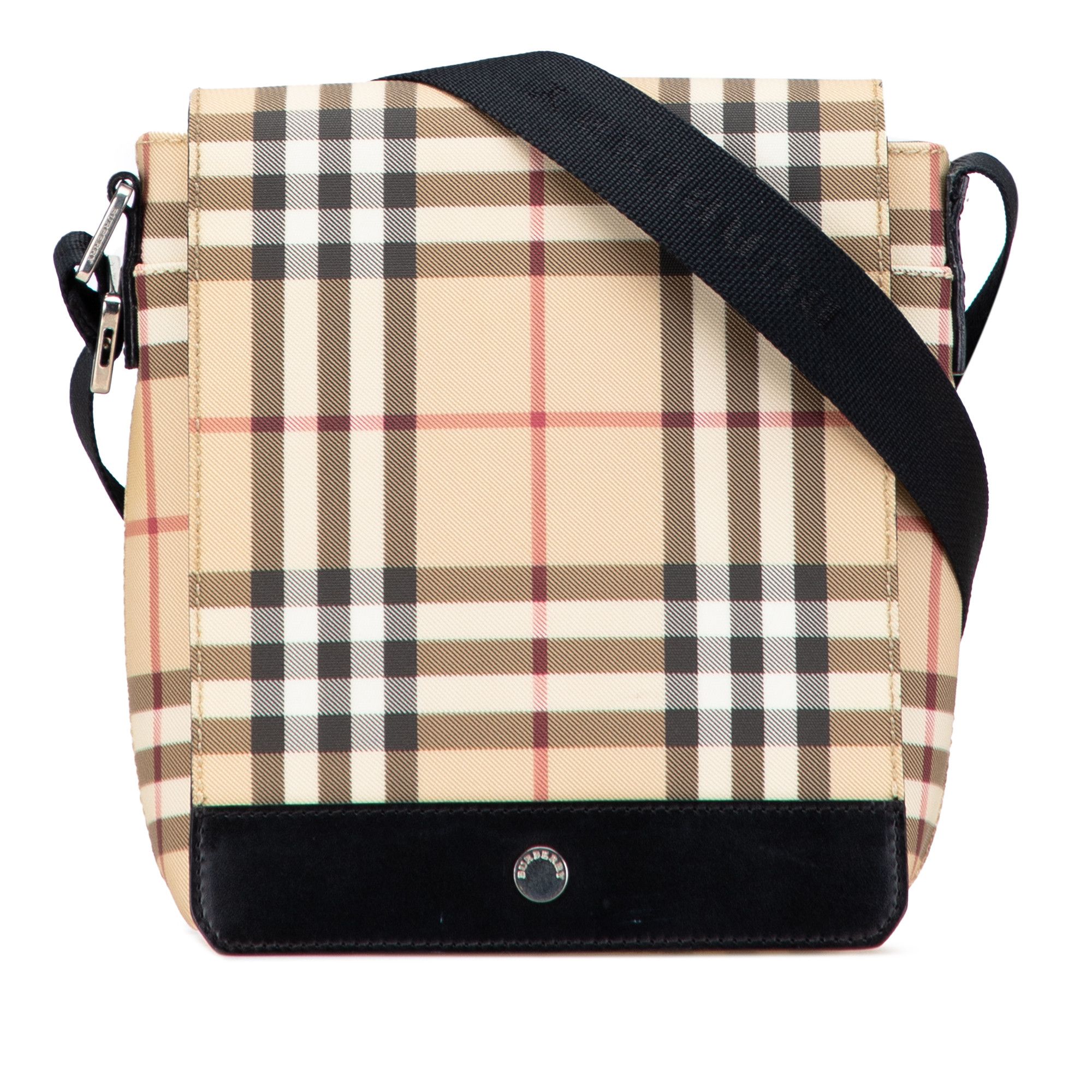 Burberry Burberry House Check Canvas Flap Crossbody Size ONE SIZE - 1 Thumbnail