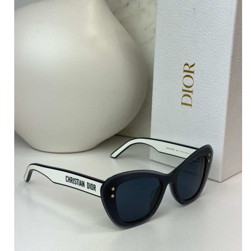 Dior NEW Dior Pacific B3U Logo Sunglasses Cat Eye Navy Blue Size ONE SIZE - 4 Thumbnail