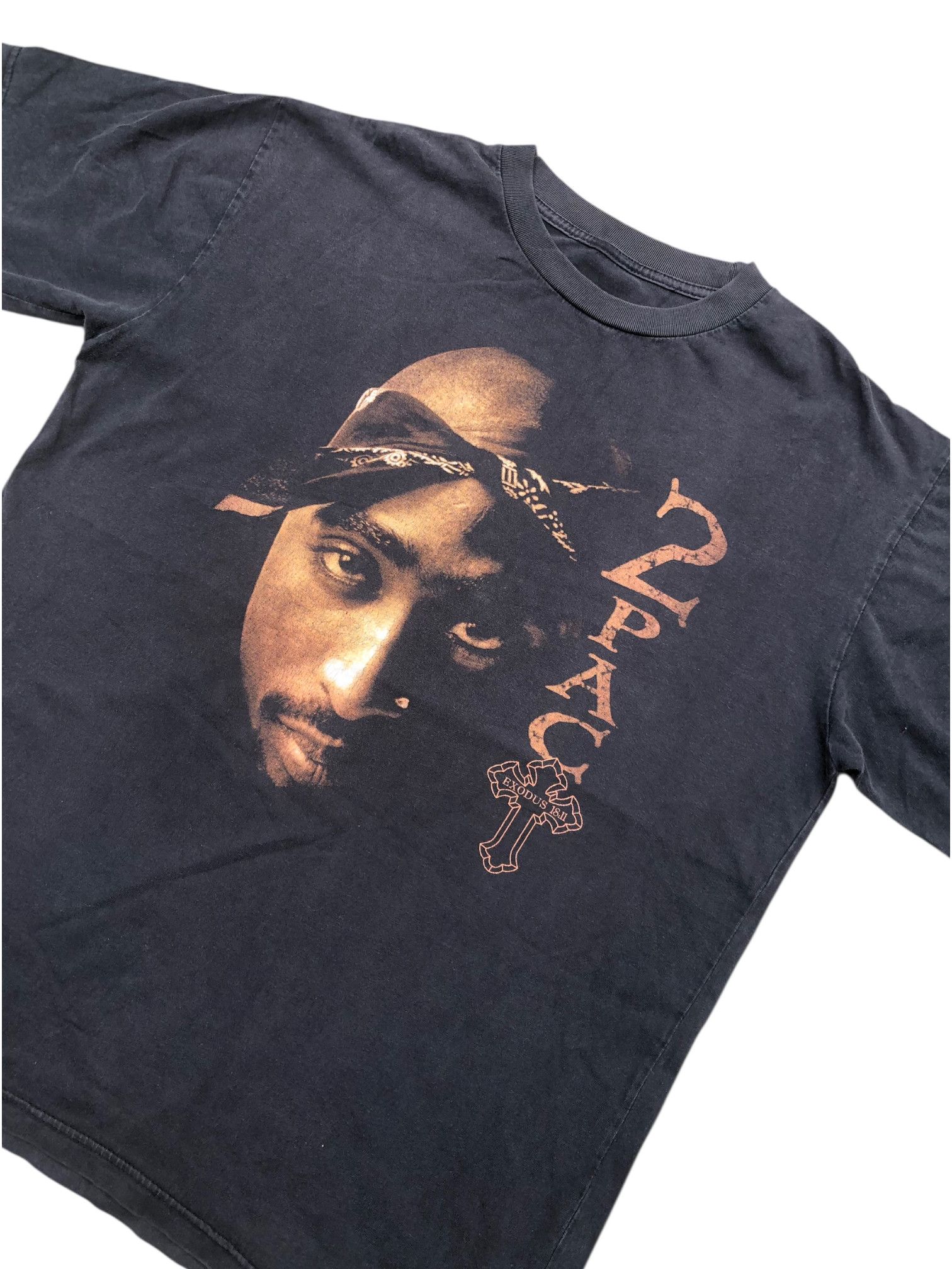 Band Tees 🔥Vintage 1998 2PAC Black Exodus Tupac Shakur Raptee T-Shirt Size US XL / EU 56 / 4 - 3 Thumbnail