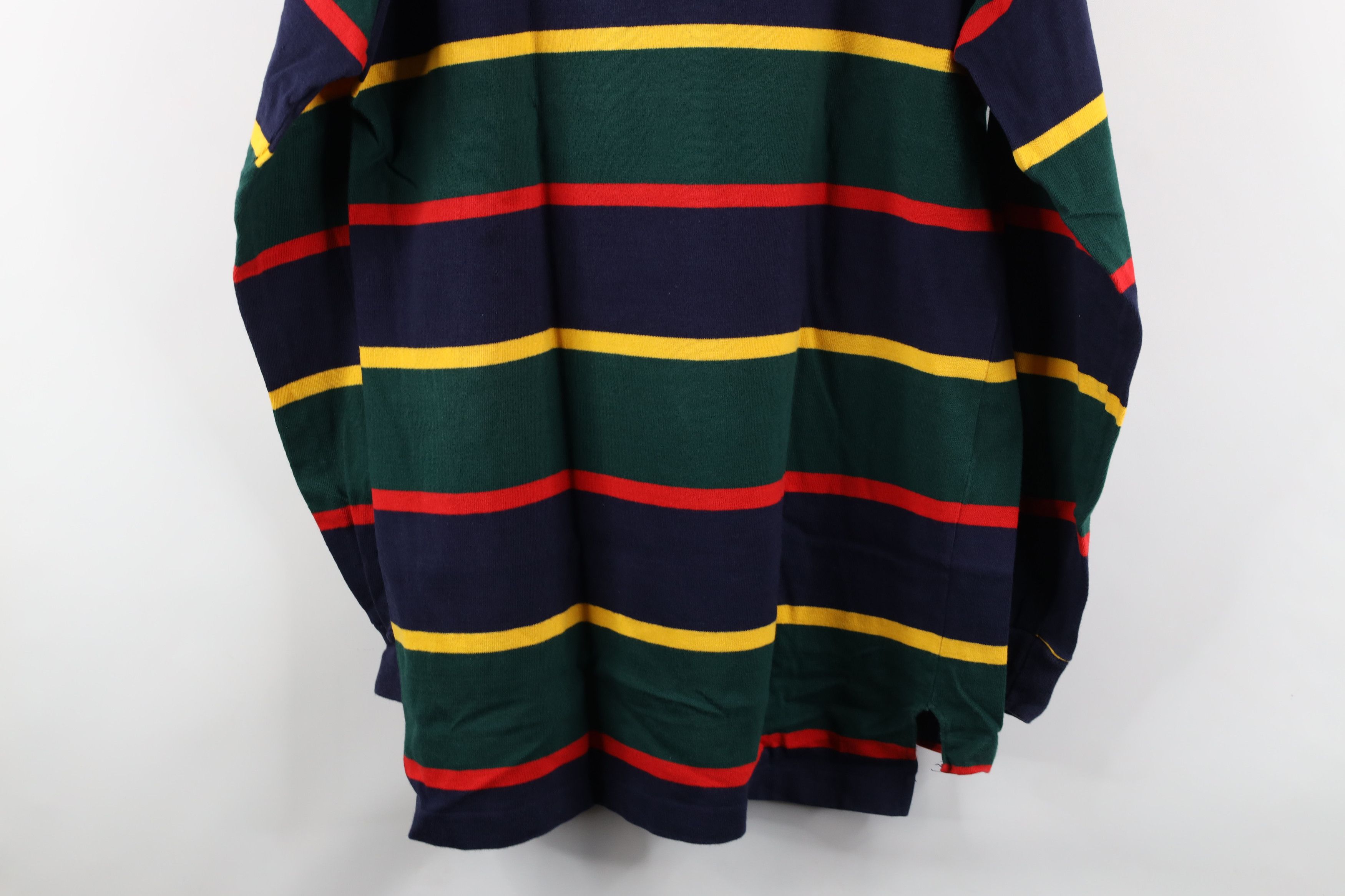 Vintage Vintage 90s Streetwear Striped Long Sleeve Rugby Polo USA Size US L / EU 52-54 / 3 - 7 Thumbnail