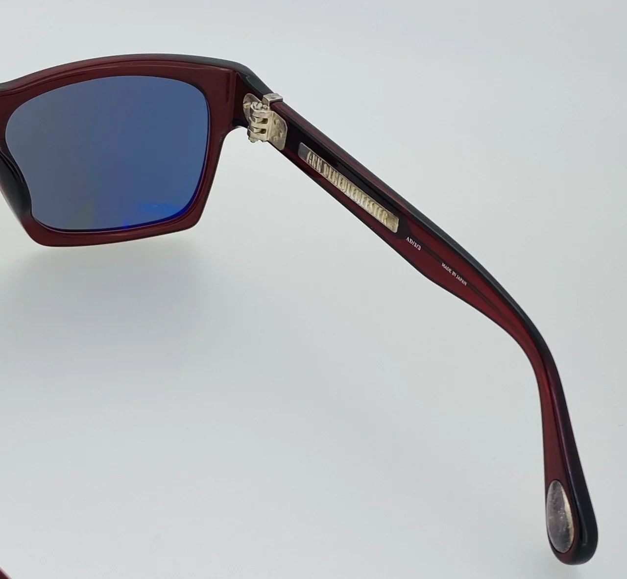 Ann Demeulemeester Ann Demeulemeester Sunglasses D-Frame Bordeaux Red and Blue Size ONE SIZE - 7 Thumbnail