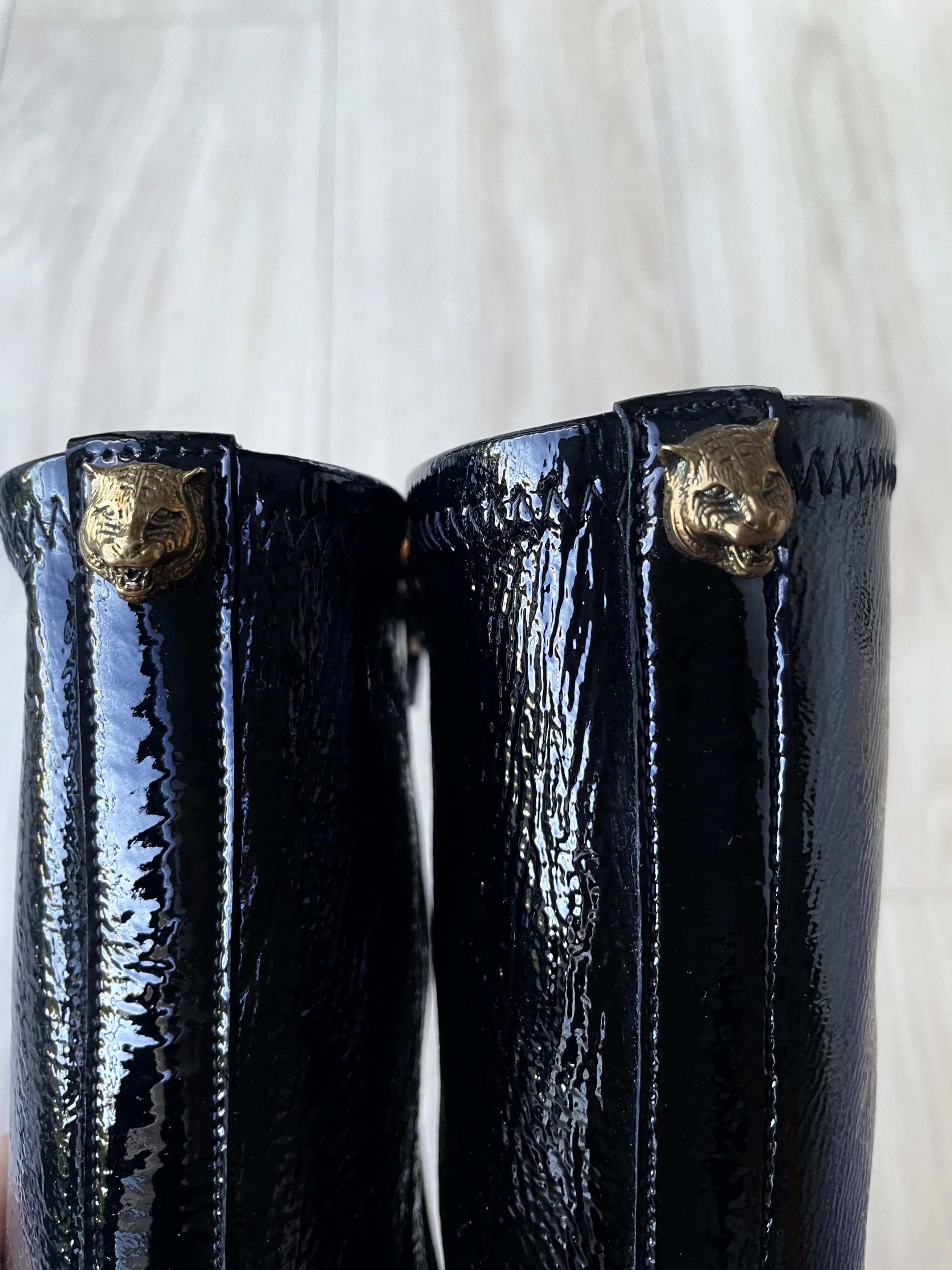 Gucci HOLYGRAIL GUCCI FETISH PUNK PRYNTIL PATENT LEATHER BOOTS Size US 13 / EU 46 - 7 Thumbnail