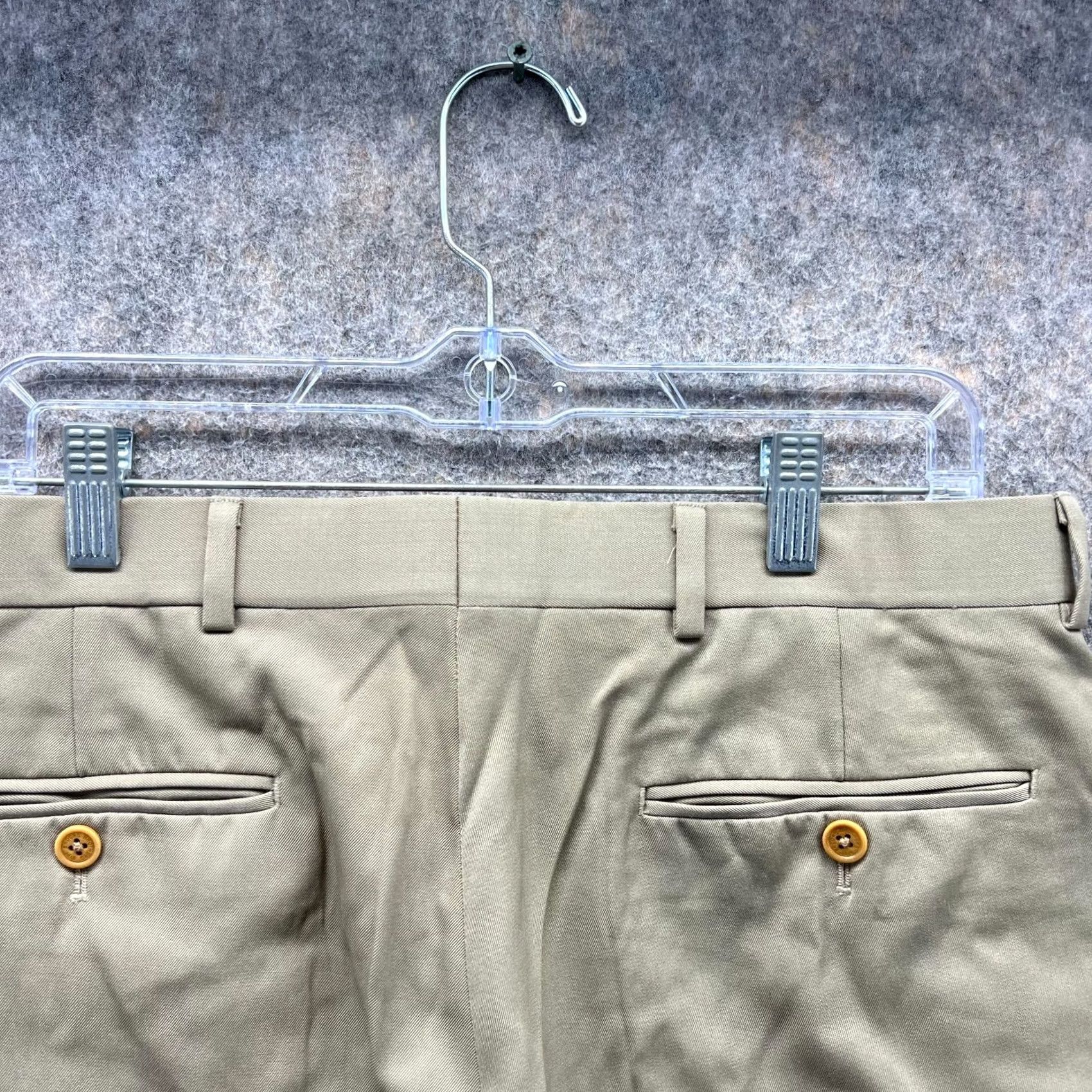 Brooks Brothers VINTAGE Brooks Brothers Pants Men 32x32 Beige Chino Pleated Trousers Regent Size US 32 / EU 48 - 5 Thumbnail