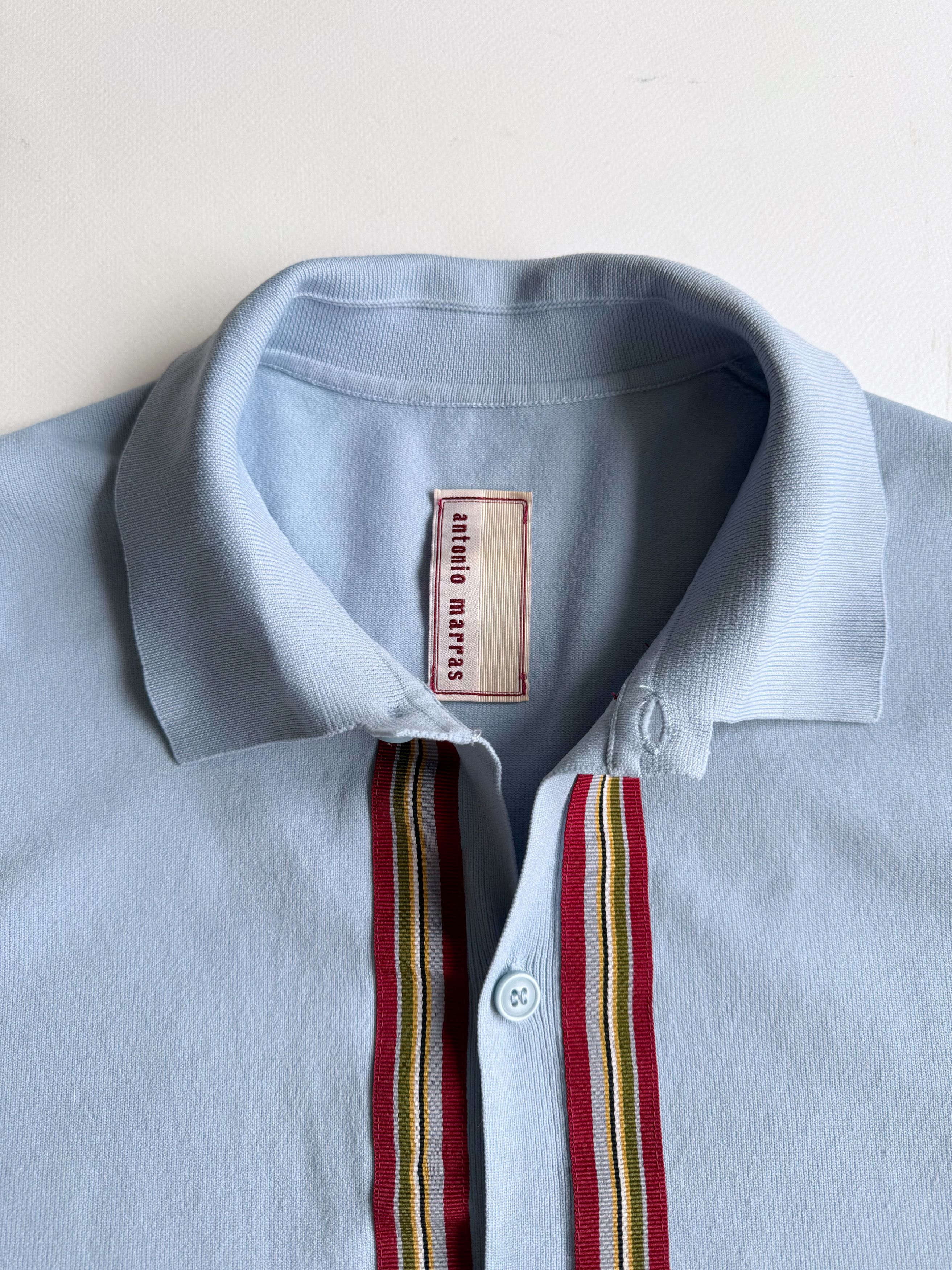 Antonio Marras Men's Antonio Marras Multicolor Striped Knit Polo Size US L / EU 52-54 / 3 - 2 Thumbnail