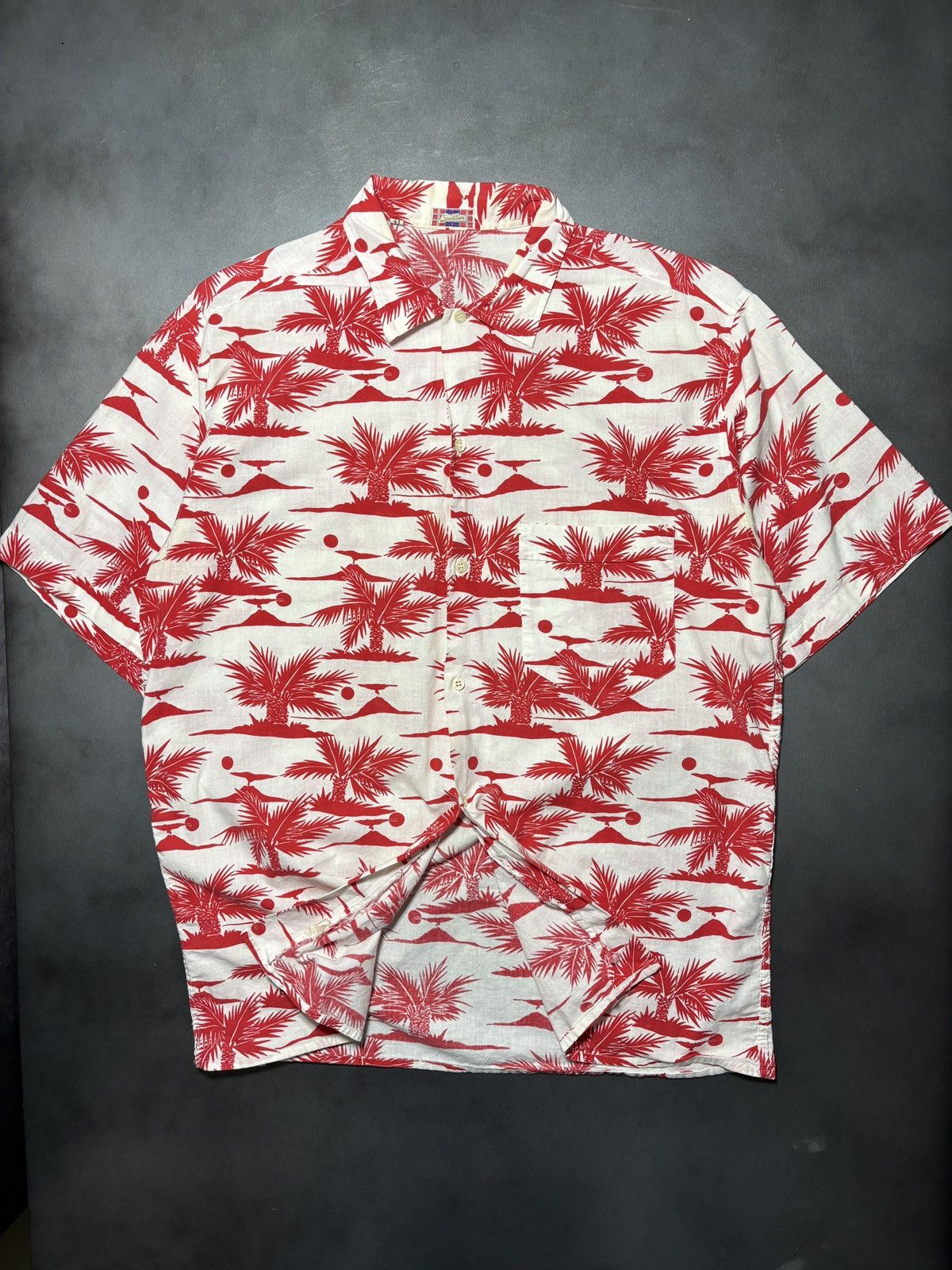 Vintage True Vintage Cotton Hawaiian Shirt Light Boxy Camp Print 41 Size US M / EU 48-50 / 2 - 2 Thumbnail