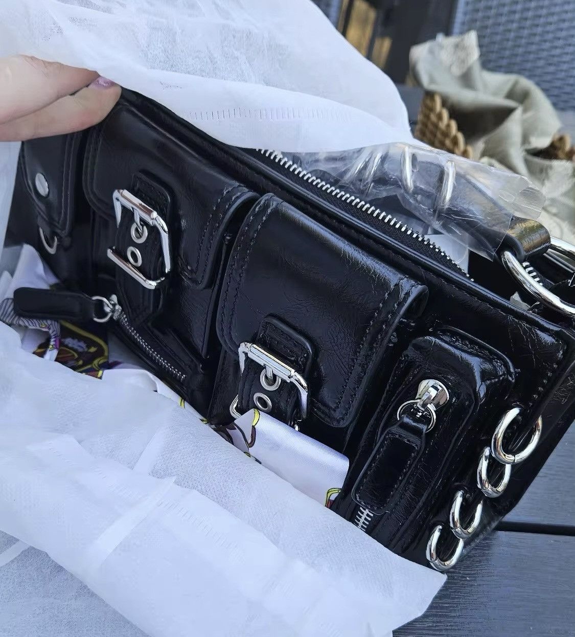 Japanese Brand Women Half-moon Leather Hasp Shoulder Crossbody Bag Size ONE SIZE - 11 Thumbnail