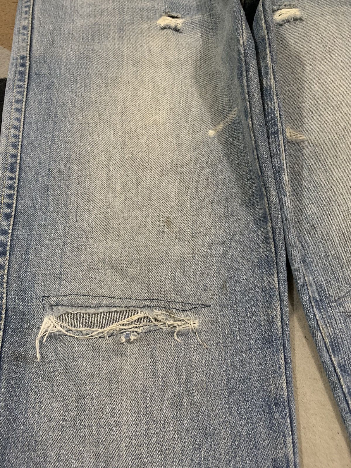 Beams Plus Vintage Japanese Brand Beams Patched Distressed Grunge Jeans Size US 29 - 8 Thumbnail