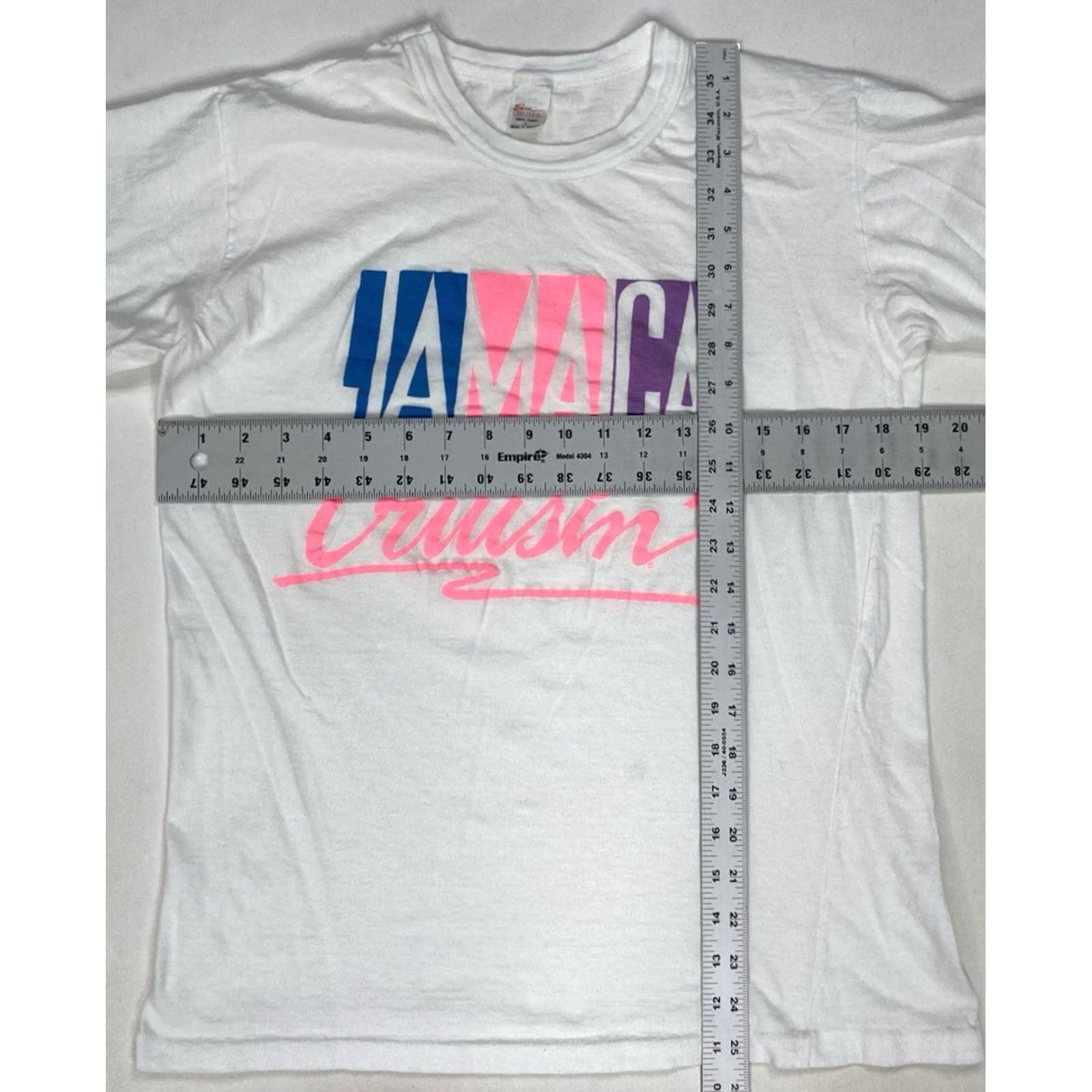 Vintage VINTAGE Jamaica Cruisin Graphic T-shirt Women Medium White 90s Single Stitch Size M / US 6-8 / IT 42-44 - 6 Thumbnail