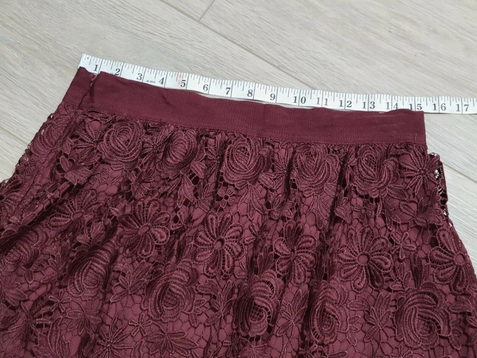 Ann Taylor Ann Taylor Skirt Size 8 Maroon Lace Lined NWT Size 30" / US 8 / IT 44 - 4 Thumbnail