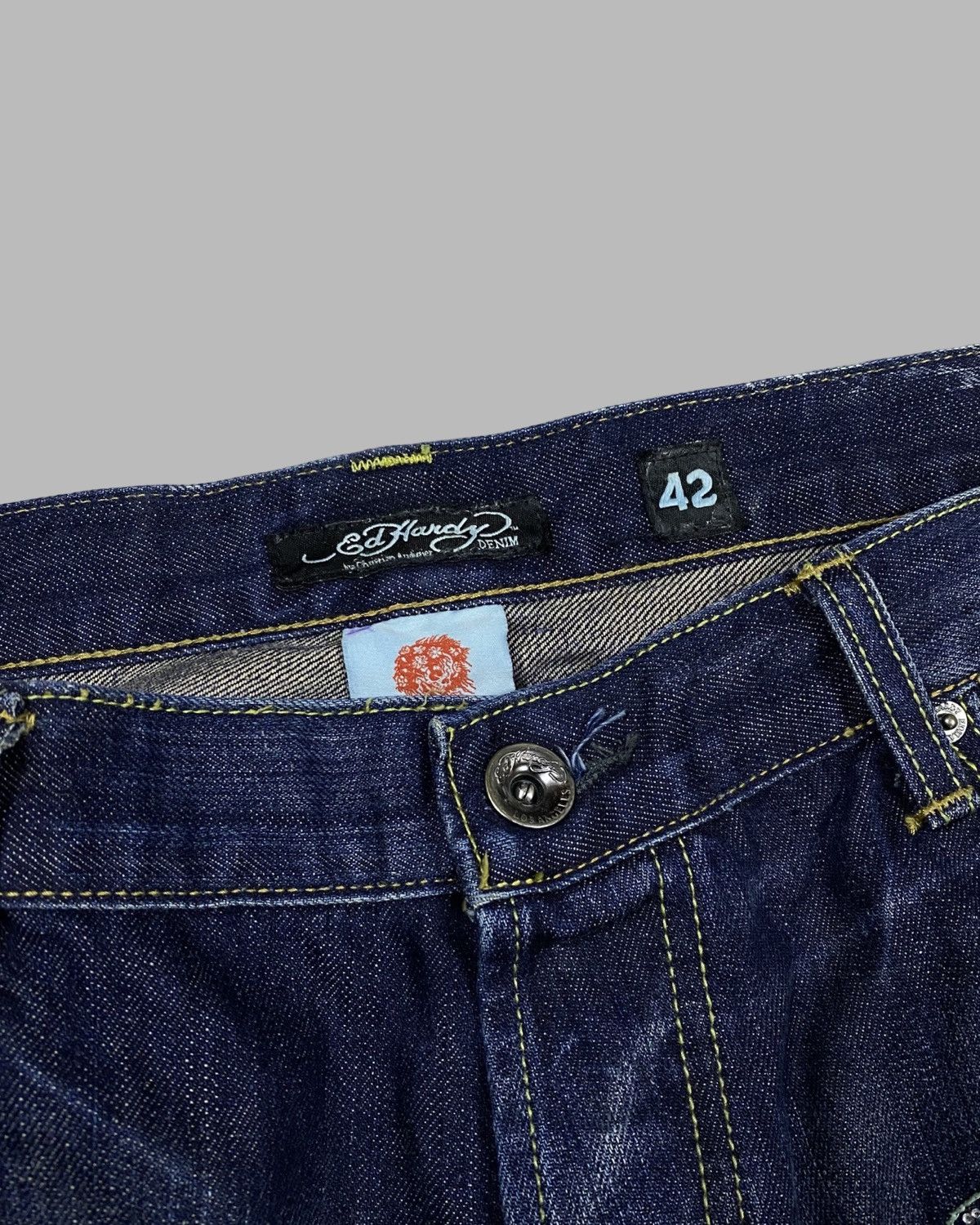 Christian Audigier Rare 00’s Ed hardy Rhinestone Dragon big logo Jeans Pants Size US 42 / EU 58 - 11 Thumbnail
