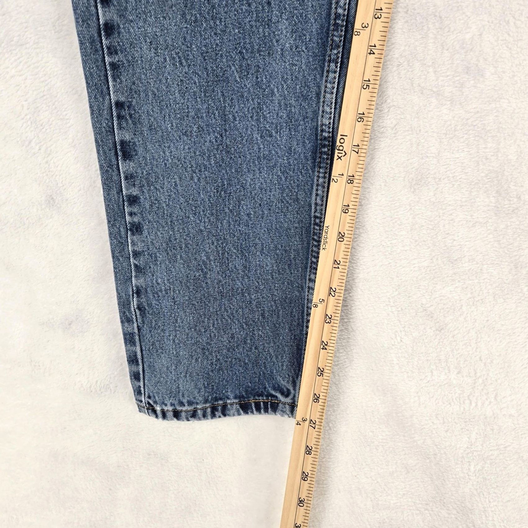 Levi's Levi's 505 Jeans Mens Regular Fit Straight Leg Blue Denim Zip Fly Pockets Size US 33 - 7 Thumbnail