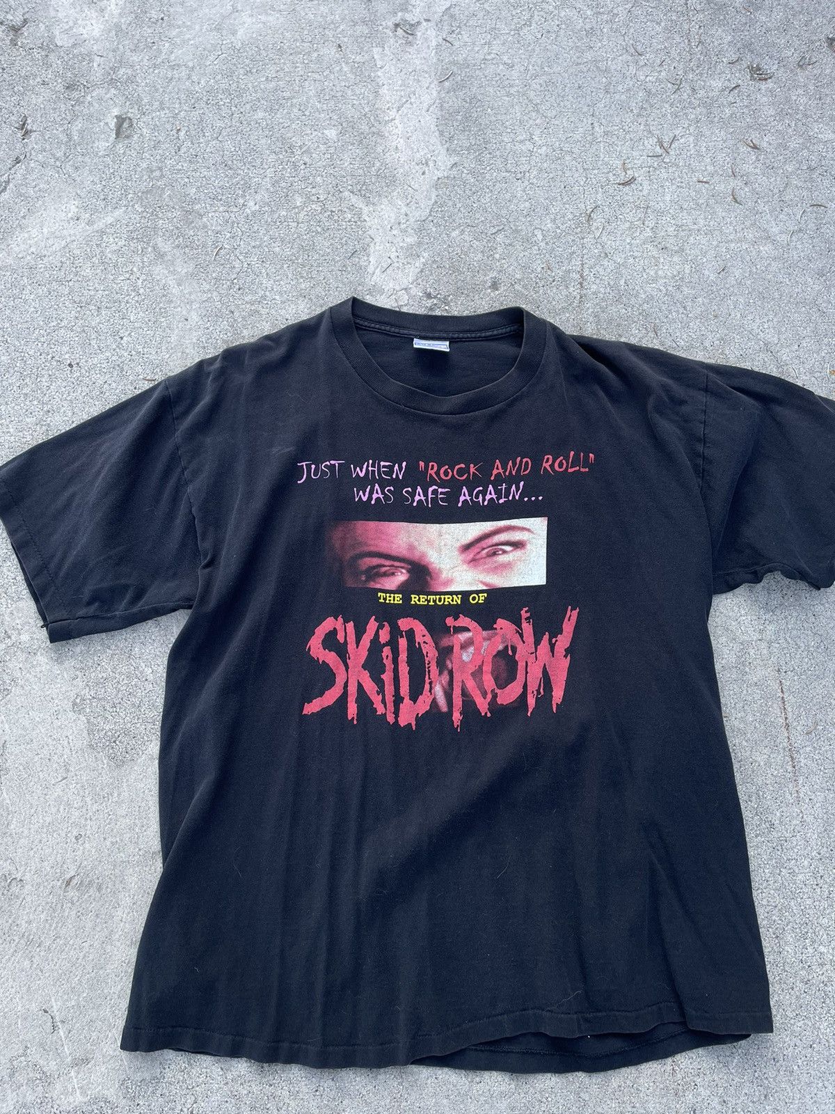 image of Band Tees x Vintage Skid Row Thick Skin Tour T-Shirt in Black, Men's (Size XL)