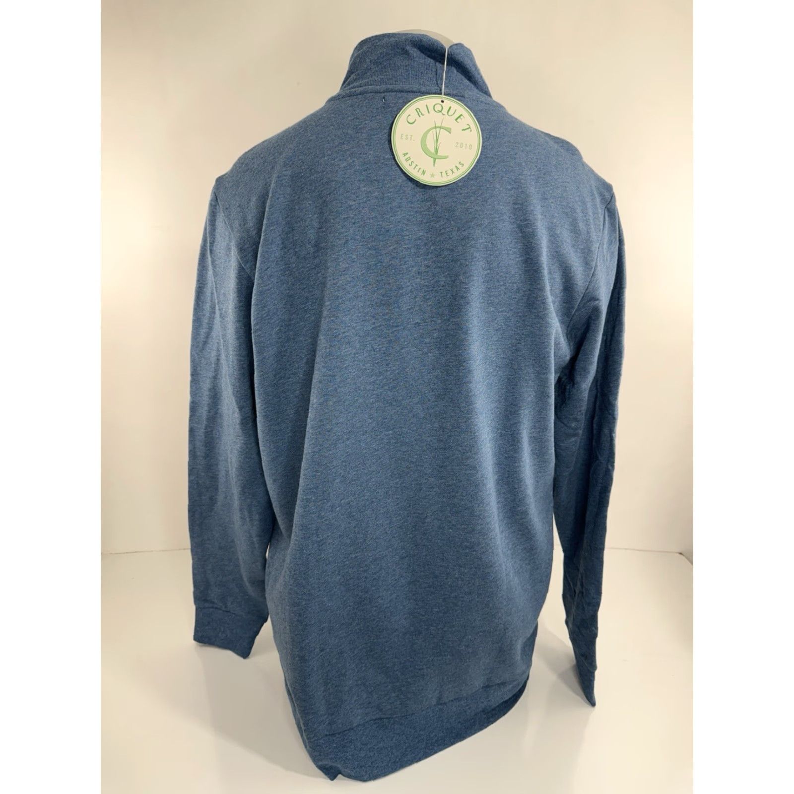Vintage CRIQUET Austin - NEW w TAG - Fleece 1/4 Zip Pullover Mens 2XL Blue Sweater Jacket Size US XXL / EU 58 / 5 - 3 Thumbnail