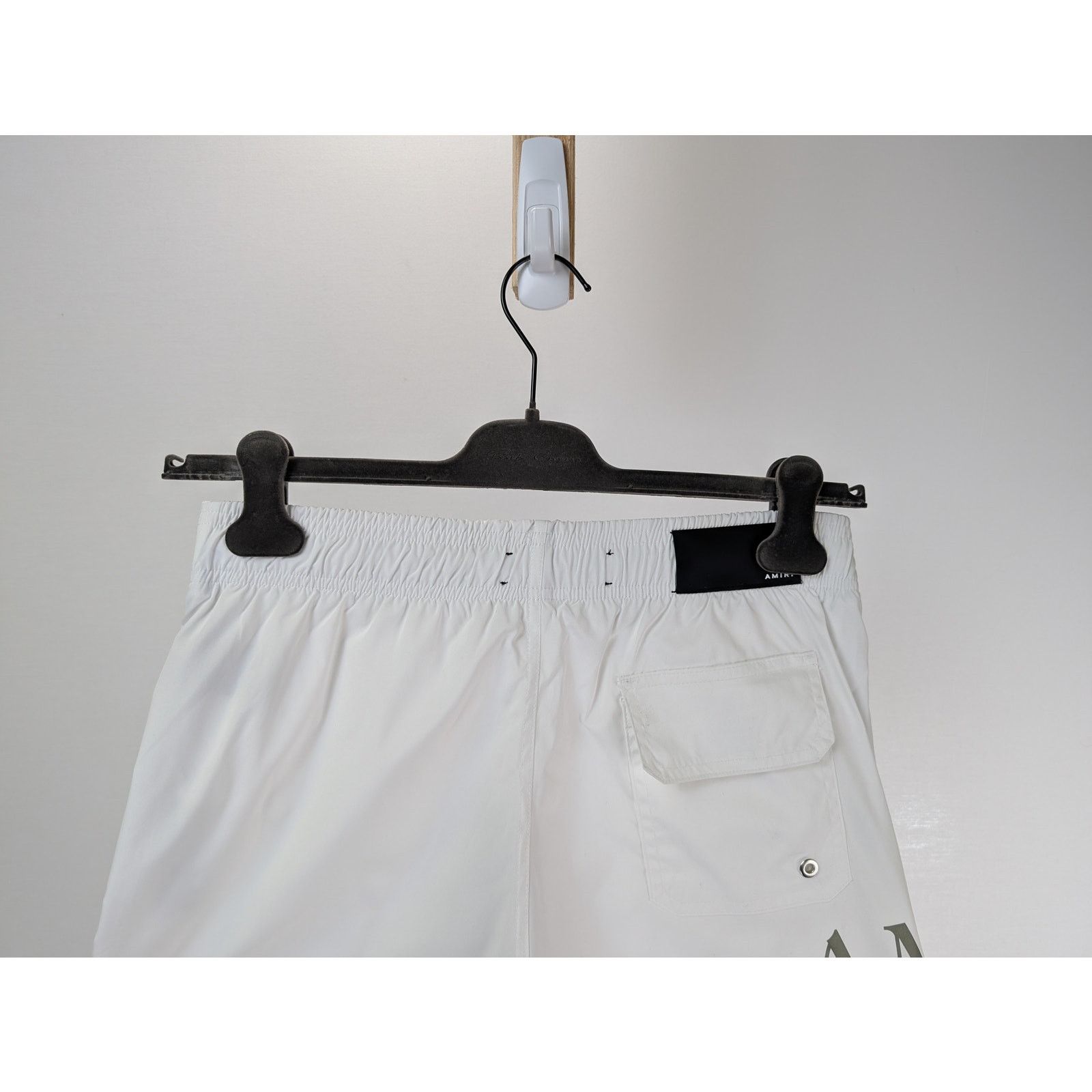 Amiri o1rshd1 MA Bar Logo Swimtrunk Trunk Shorts in White Size US 30 / EU 46 - 6 Thumbnail