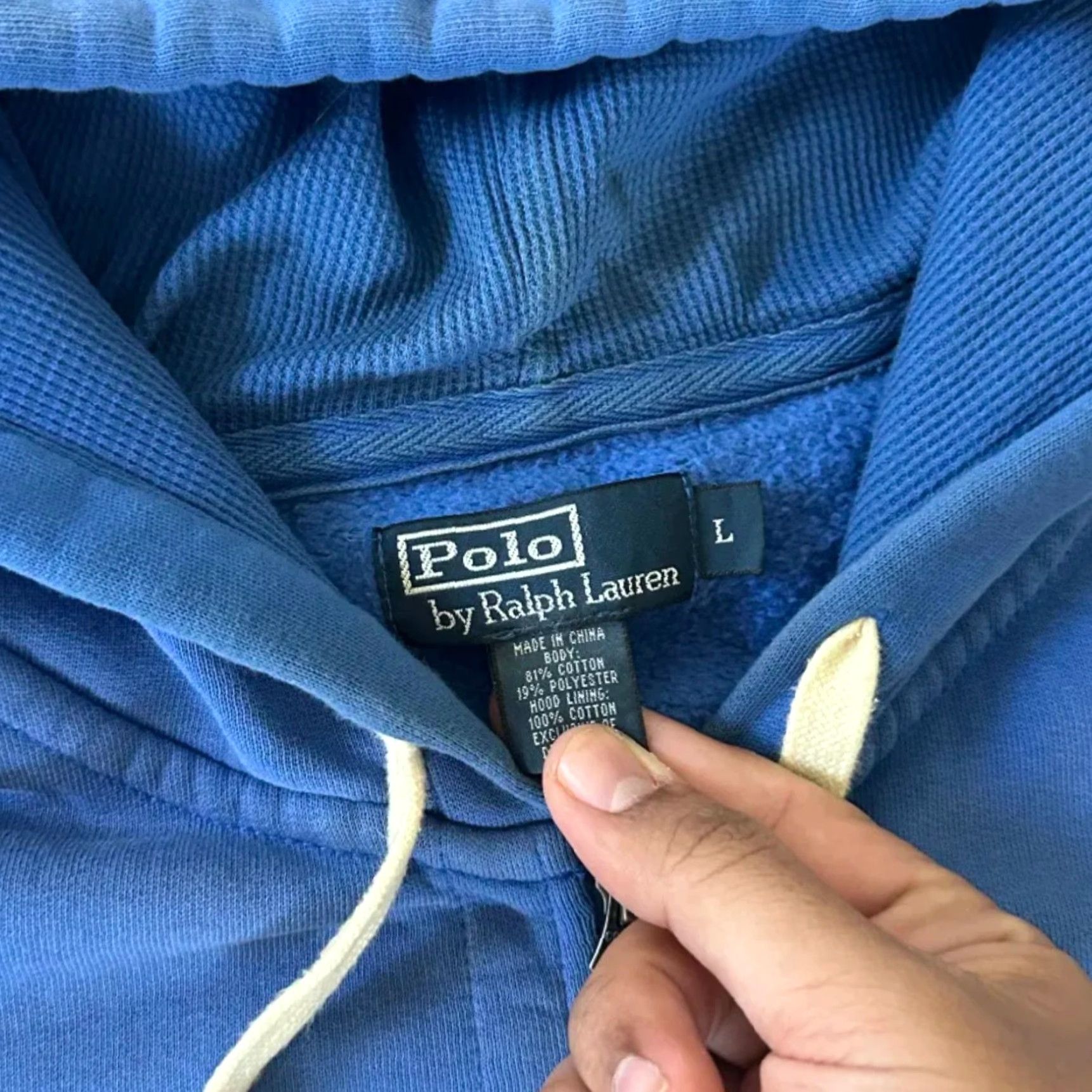 Polo Ralph Lauren VINTAGE Polo Ralph Lauren Hoodie Shirt Adult Large Blue Orange Pony Mens Size US L / EU 52-54 / 3 - 5 Thumbnail