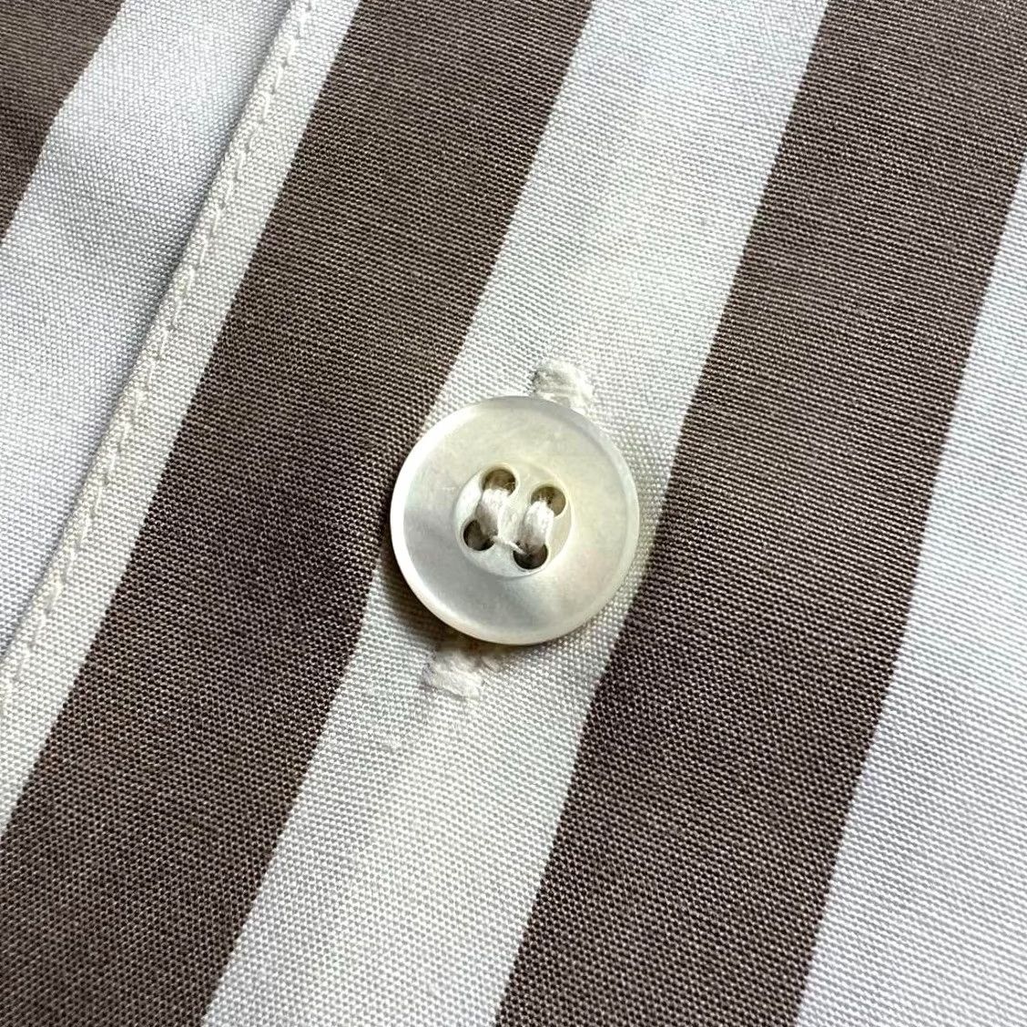 Issey Miyake VINTAGE ISSEY MIYAKE Shirt Mens M White Beige Band-collar Asymmetric Button-Up 80's Casual Size US M / EU 48-50 / 2 - 7 Thumbnail