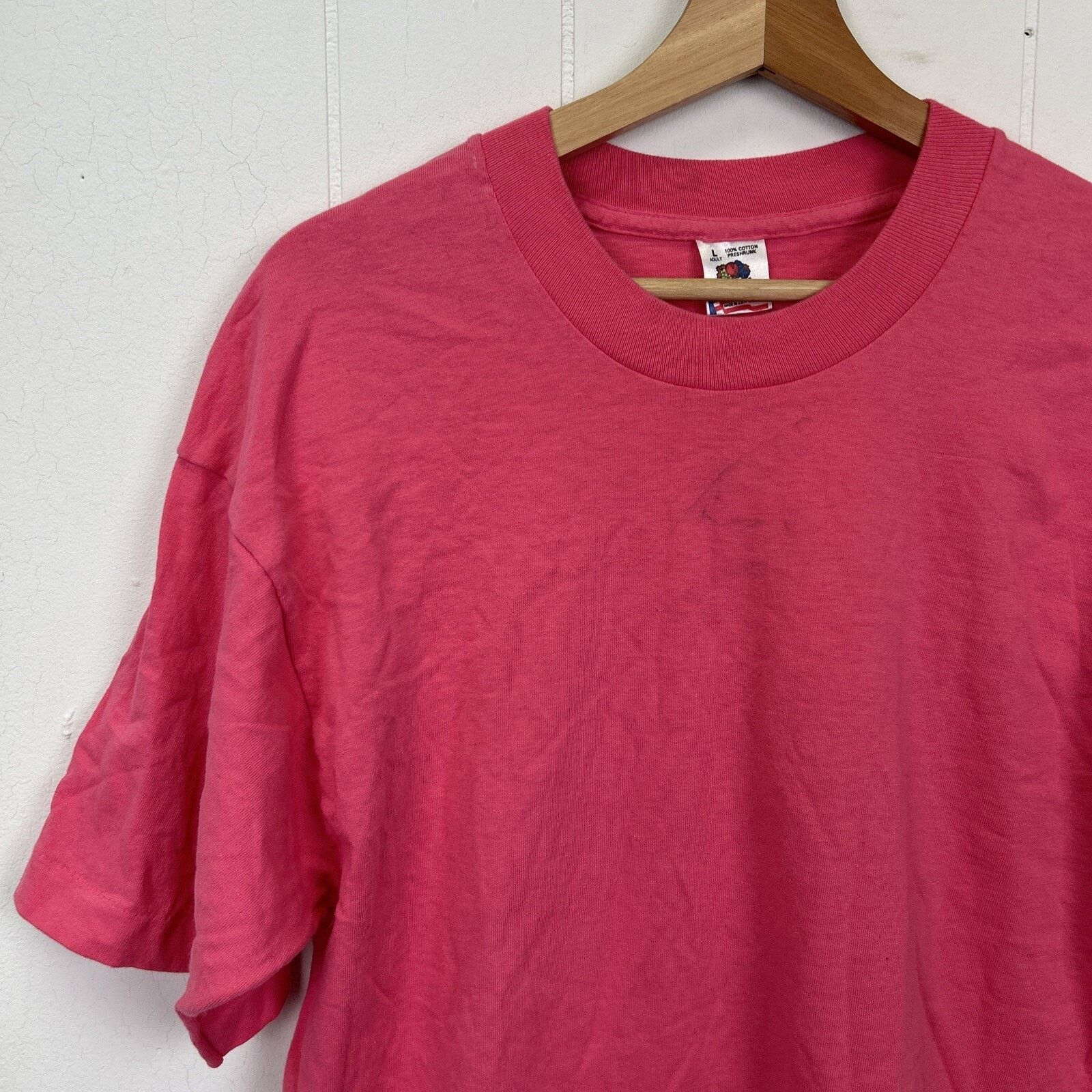 Fruit Of The Loom Fruit Of The Loom Vintage Pink Cotton t-Shirt Large Size US L / EU 52-54 / 3 - 2 Thumbnail