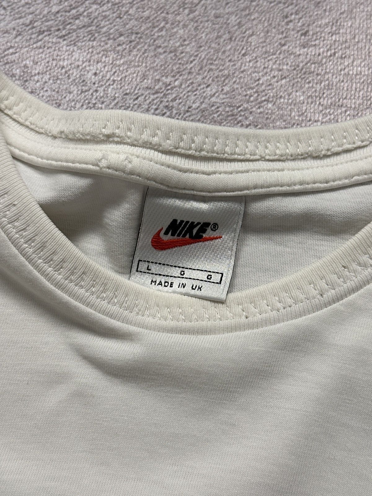 Vintage 90s Nike White T Shirt Tee Small Logo Rare