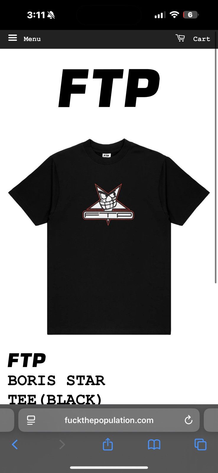 Fuck The Population Fuck the Population Boris Star Tee Size US L / EU 52-54 / 3 - 1 Thumbnail