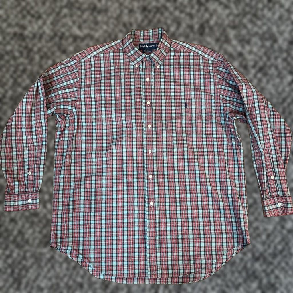 Ralph Lauren Ralph Lauren Button-Down Shirt Long Sleeve Plaid Cotton Red Men L Size US L / EU 52-54 / 3 - 1 Thumbnail