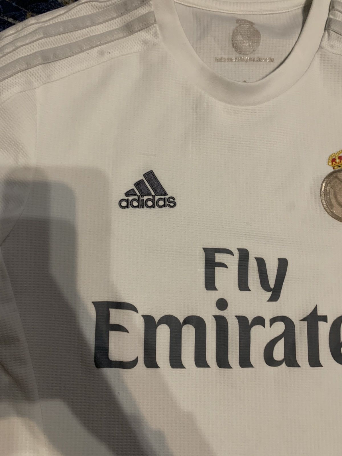 Adidas 2015 Real Madrid White Adidas Soccer Football Jersey Size US M / EU 48-50 / 2 - 5 Thumbnail