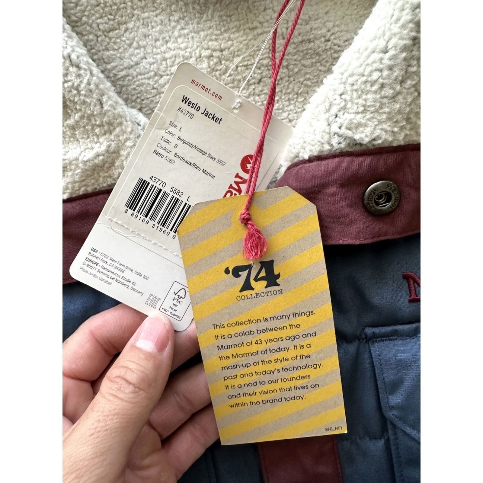 Marmot Marmot Weslo Fleece Line Outdoor Jacket Maroon/Navy Men’s L NWT Jacket Size US L / EU 52-54 / 3 - 4 Thumbnail