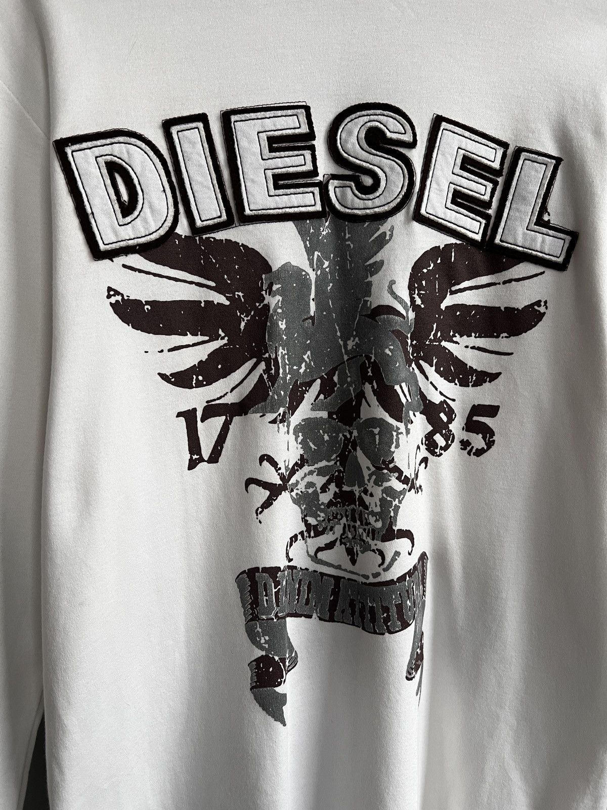 Diesel Diesel White Longsleeve Big Logo y2k style slim fit Size US M / EU 48-50 / 2 - 3 Thumbnail