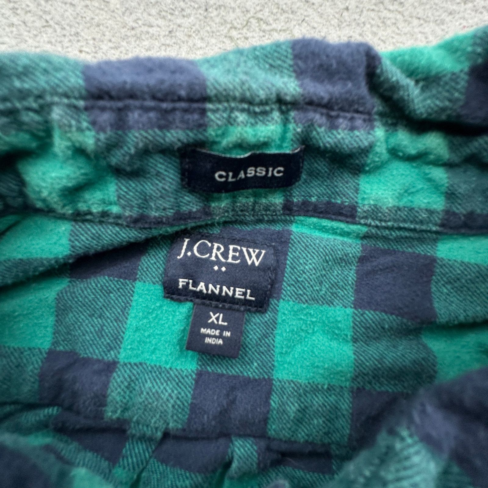 J.Crew J Crew Classic Flannel Blue Plaid Shirt Men XL Button Up Size US XL / EU 56 / 4 - 2 Thumbnail