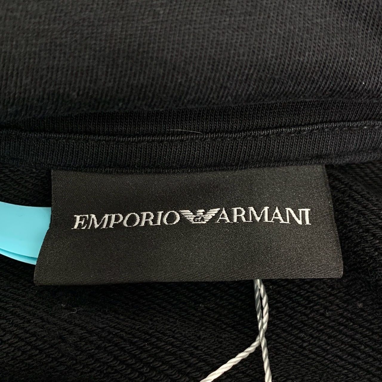 Emporio Armani Emporio Armani Black Hoodie Sweatshirt W/ Little Monster Vel Size L / US 10 / IT 46 - 2 Thumbnail