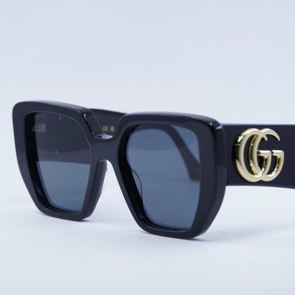 Gucci Gucci GG0956S 003 Sunglasses Black Square Frame, Grey Lenses Size ONE SIZE - 2 Thumbnail