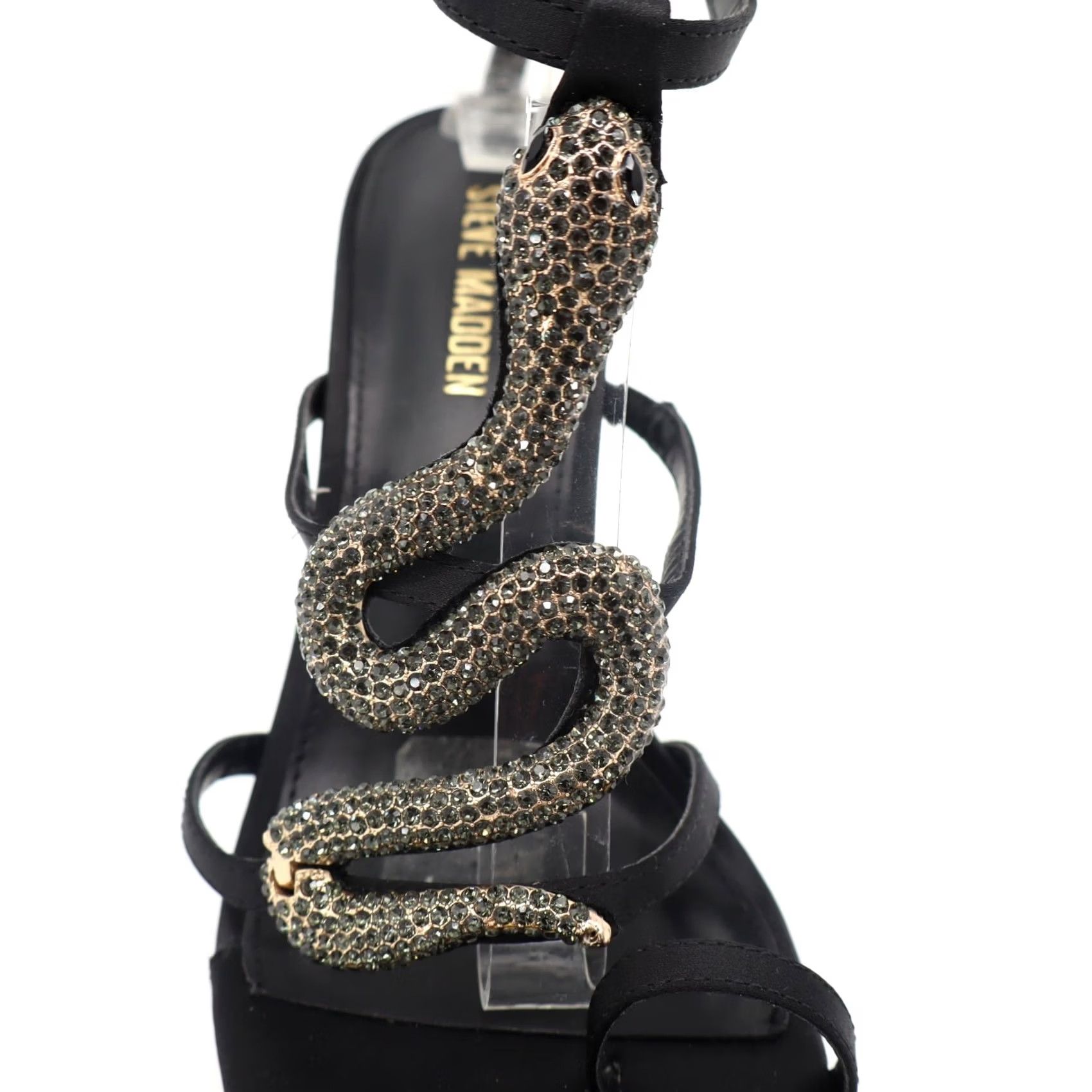 Steve Madden Steve Madden Python Embellished T-Strap Stiletto Heel Dress Sandals 6.5M Size M / US 6-8 / IT 42-44 - 6 Thumbnail