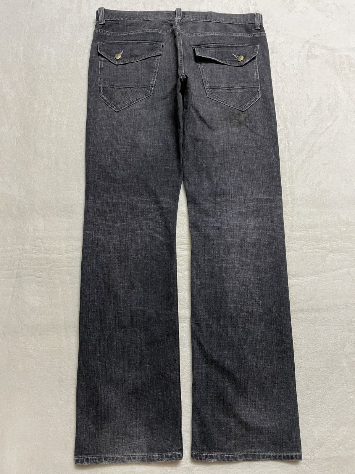 Uniqlo Vintage Uniqlo Faded Dark Colour Denim Jeans Size US 35 - 11 Thumbnail