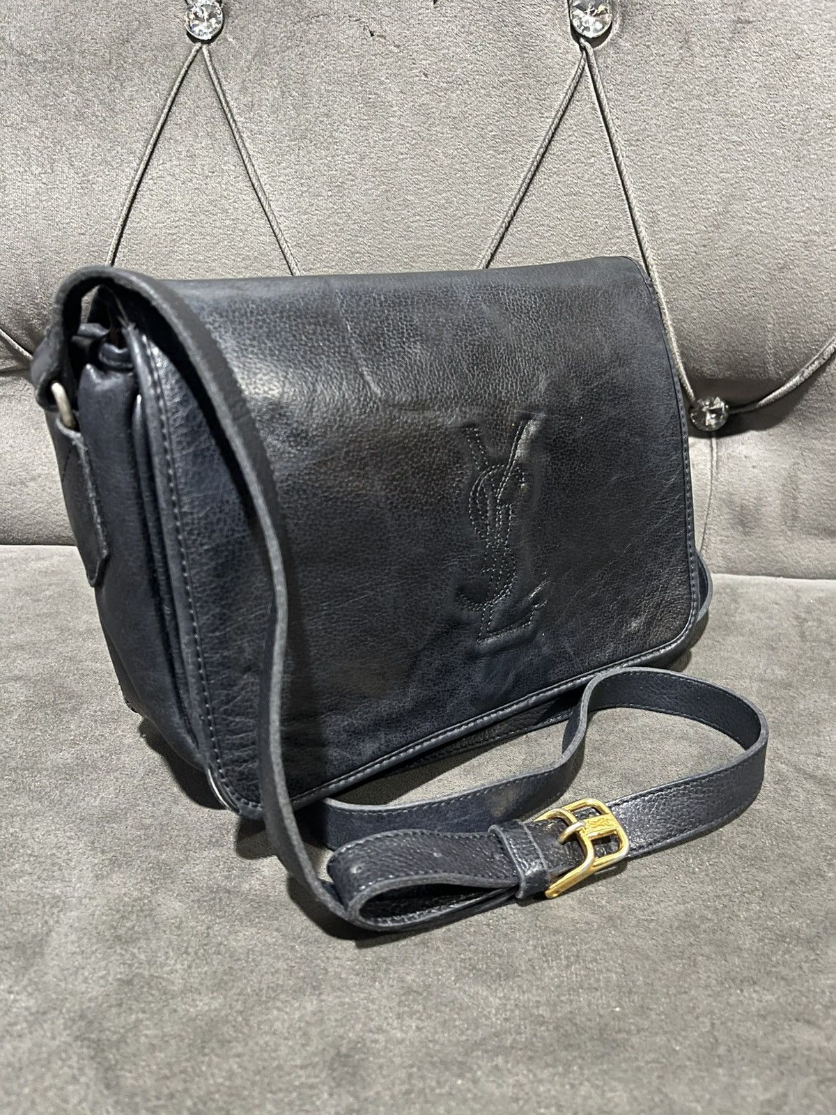 Yves Saint Laurent Authentic Yves Saint Laurent logo stitch shoulder bag Size ONE SIZE - 3 Thumbnail