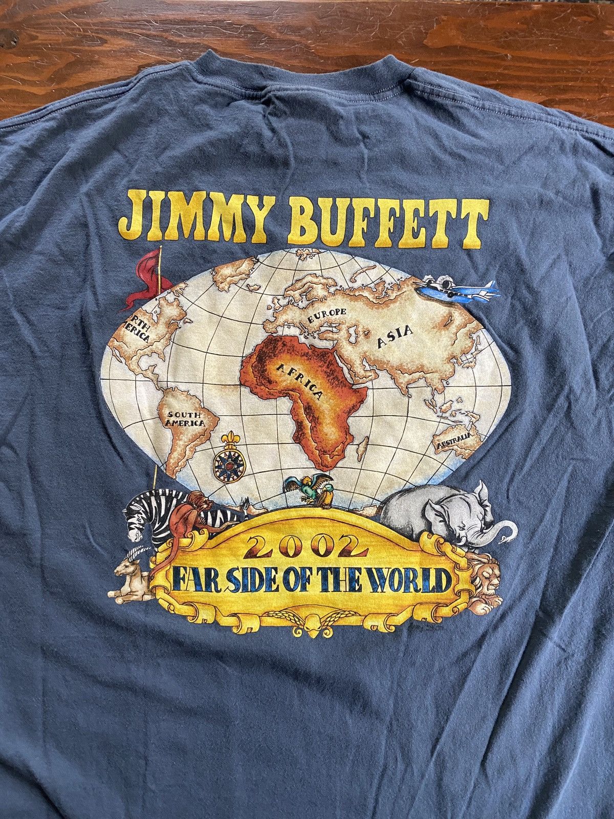 Band Tees Vintage 2002 Y2K Jimmy Buffet Far Side of the World Tour Tee Size US XL / EU 56 / 4 - 10 Thumbnail