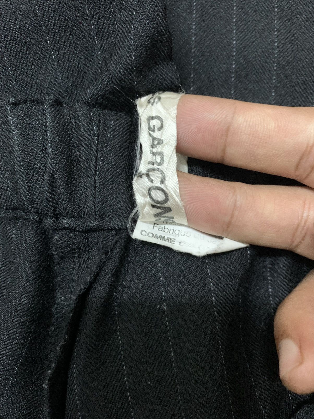 Comme des Garcons × Designer × Japanese Brand Comme des garcons Striped trousers wool pants Size US 30 / EU 46 - 9 Thumbnail