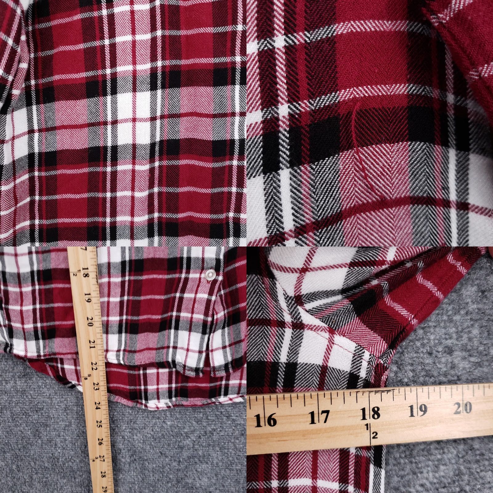Buffalo David Bitton Buffalo by David Bitton Shirt Womens S Red Plaid Button-Up Long Sleeve Casual Viscose Rayon Size S / US 4 / IT 40 - 8 Thumbnail