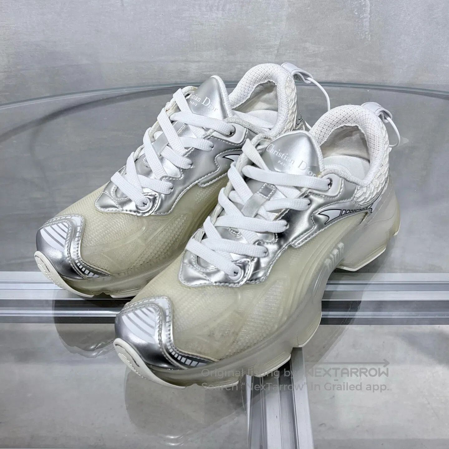 Dior Dior Vibe Silver Sports Shoes Size US 5.5 / IT 35.5 - 1 Thumbnail